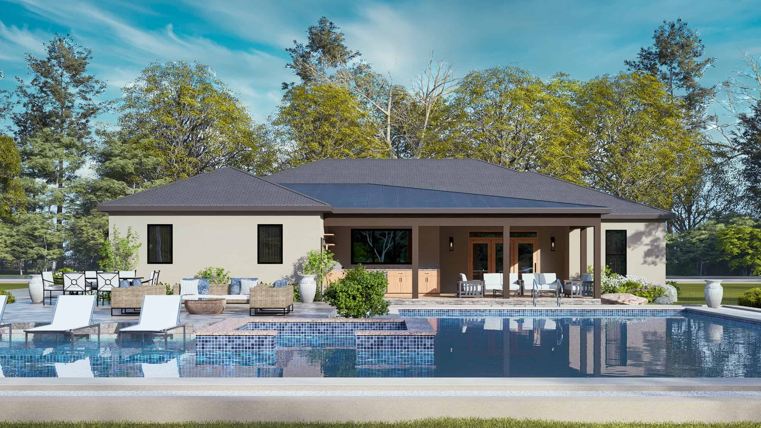 Rear View of this 3-Bedroom,2483 Sq Ft Plan -106-1358
