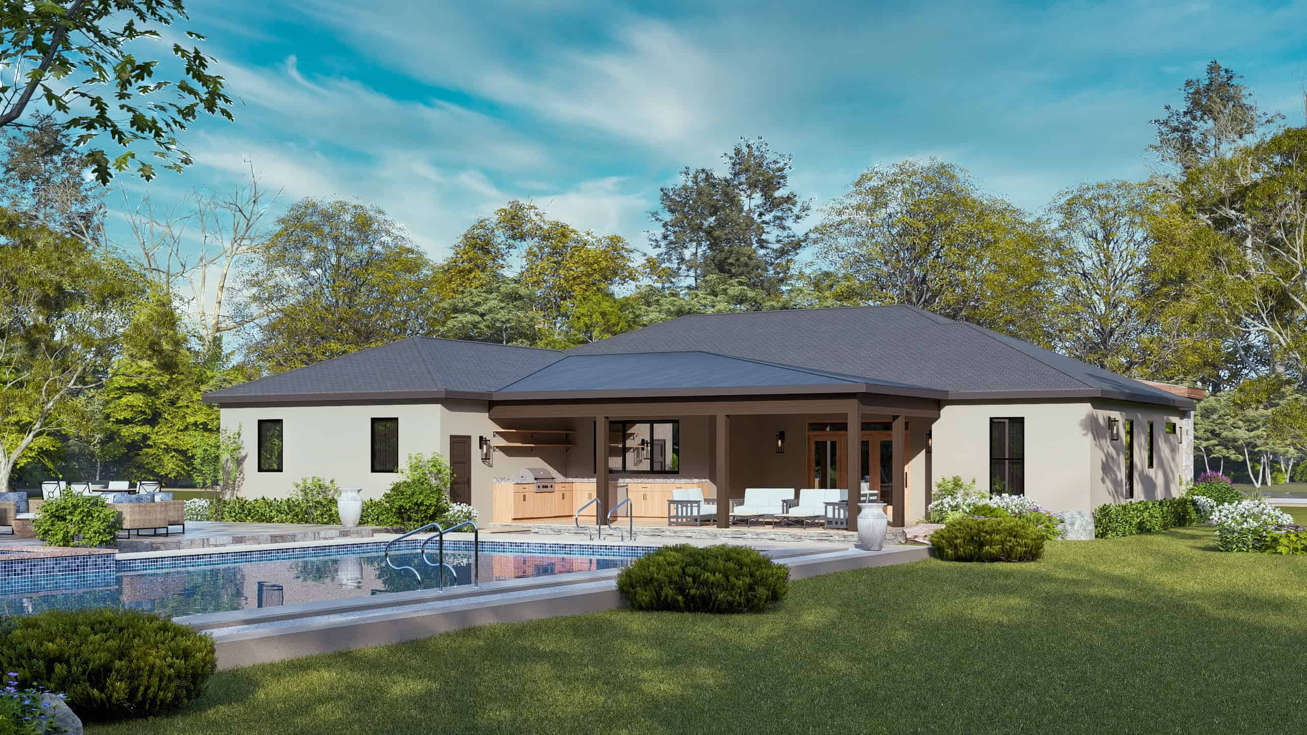 Rear View of this 3-Bedroom,2483 Sq Ft Plan -106-1358