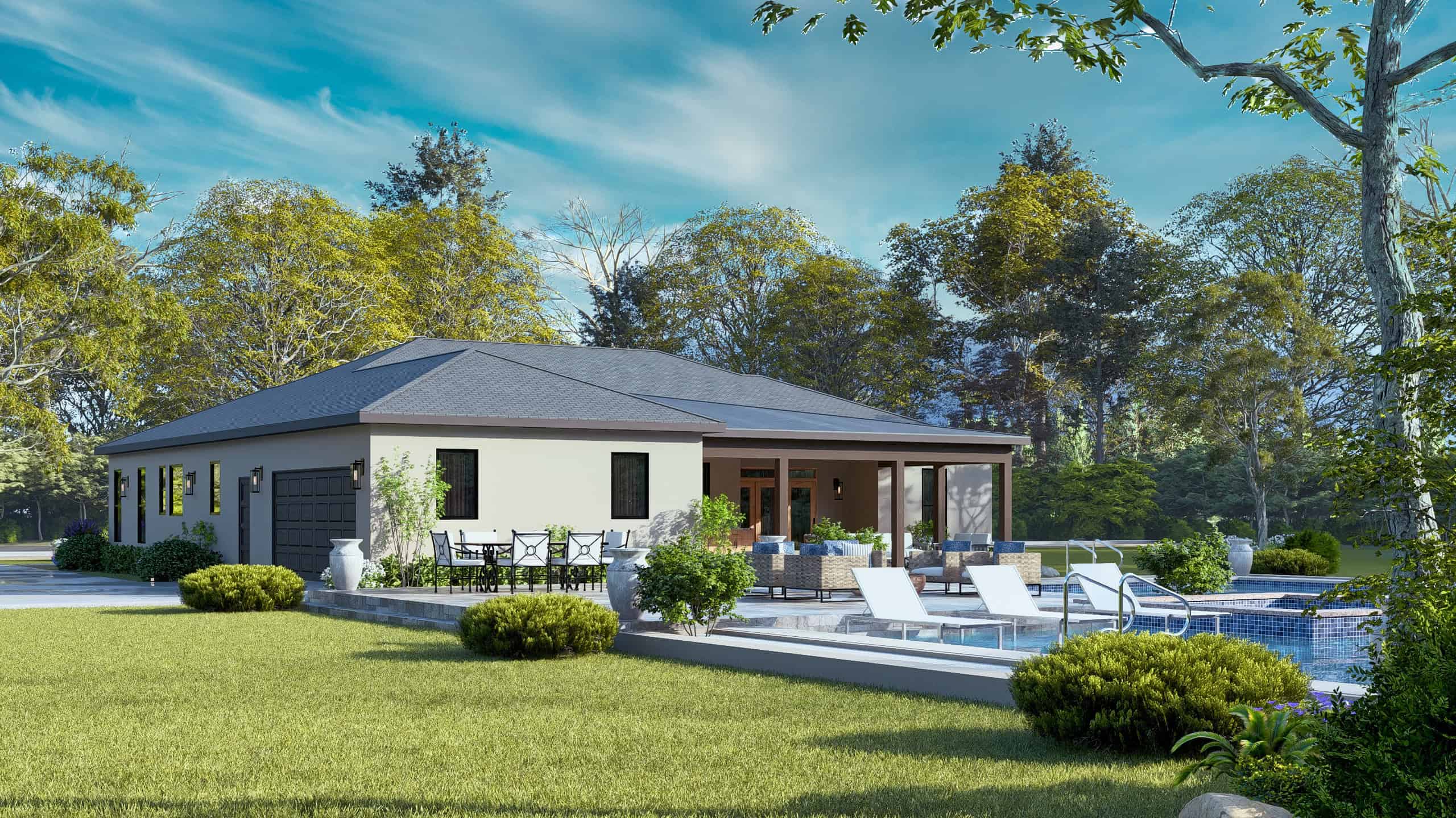 Rear View of this 3-Bedroom,2483 Sq Ft Plan -106-1358