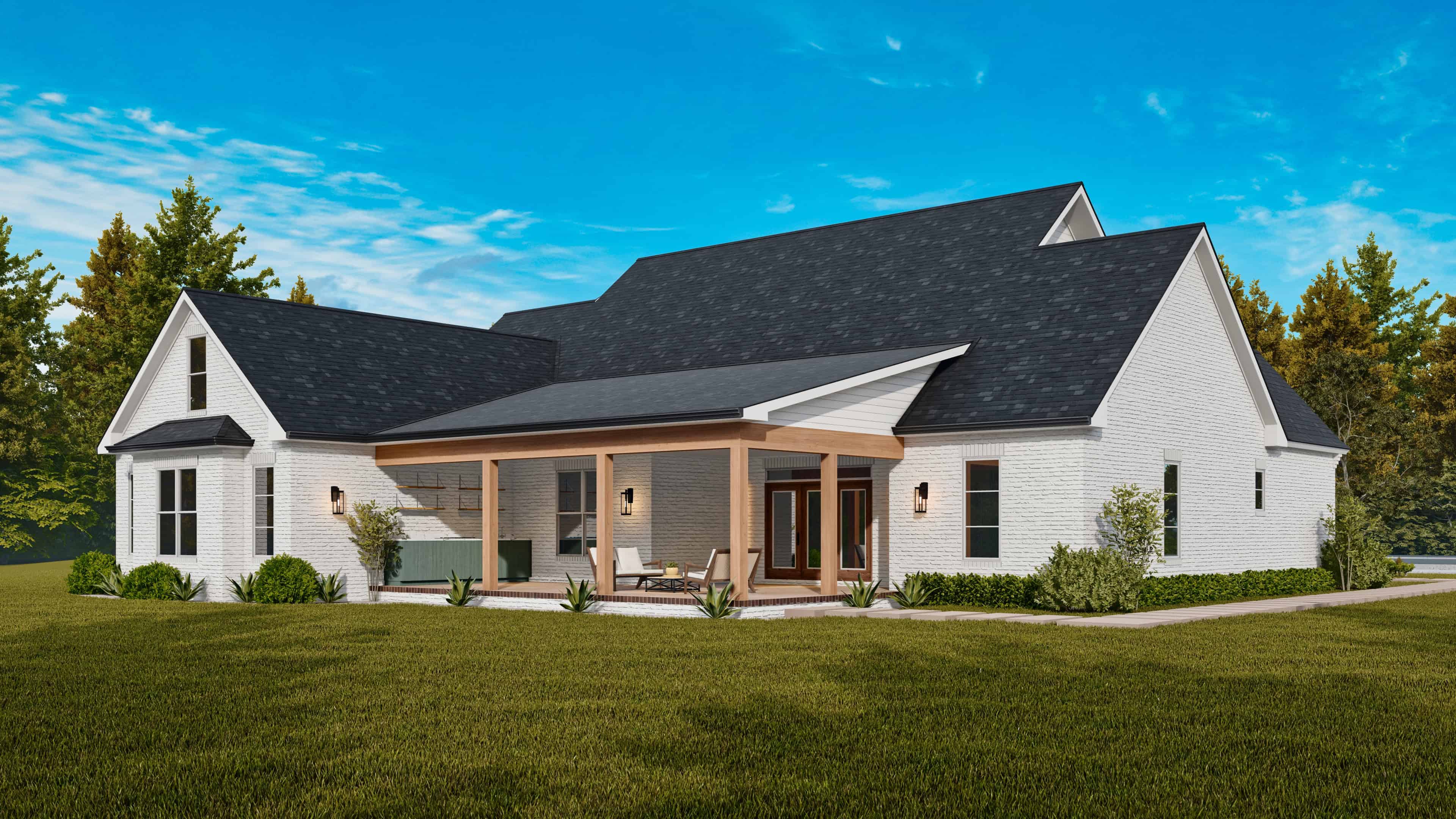 Rear View of this 3-Bedroom,2533 Sq Ft Plan -106-1359
