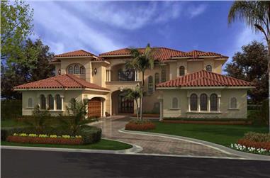 6-Bedroom, 6175 Sq Ft Luxury House Plan - 107-1002 - Front Exterior