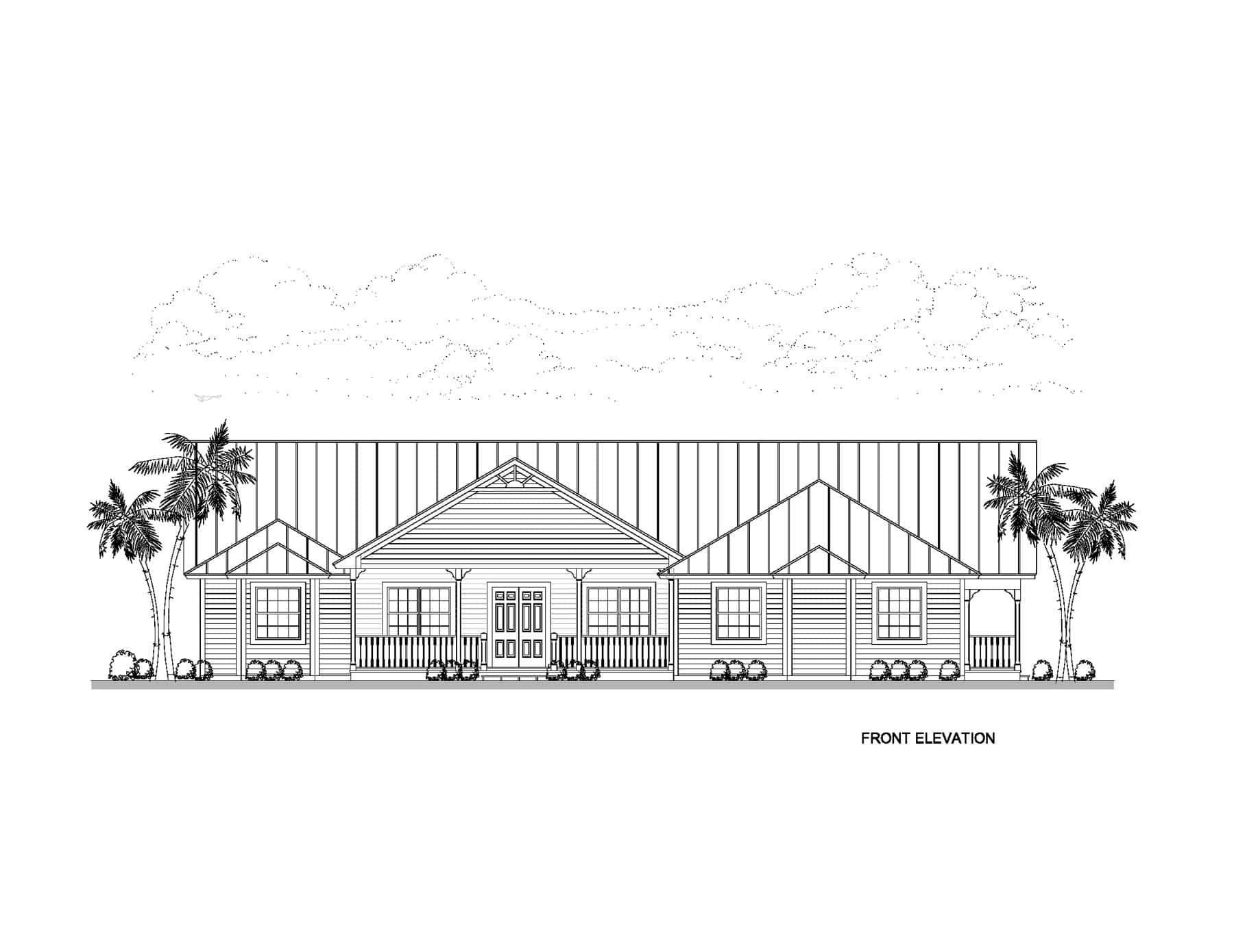 Home Plan Front Elevation of this 4-Bedroom,3276 Sq Ft Plan -107-1019