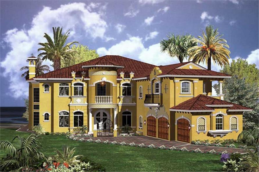 Luxury House Plans AA6714-0270 color image.