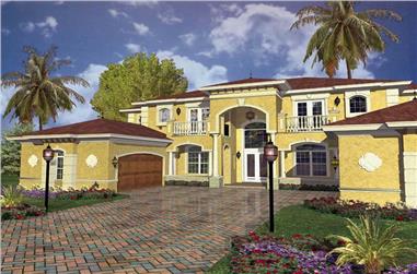 5-Bedroom, 8082 Sq Ft Luxury House Plan - 107-1056 - Front Exterior