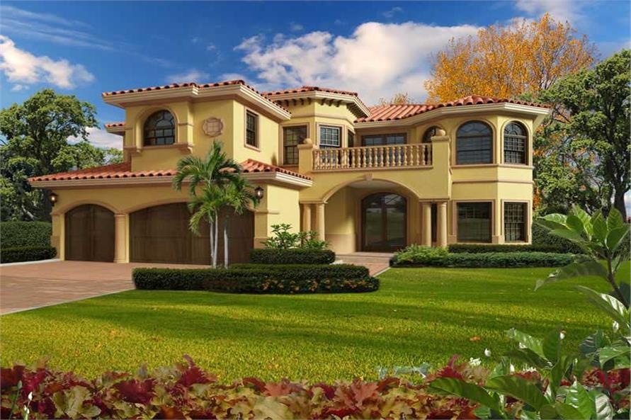  6  Bedrm 6170 Sq Ft Luxury  Mediterranean House  Plan  107 1058