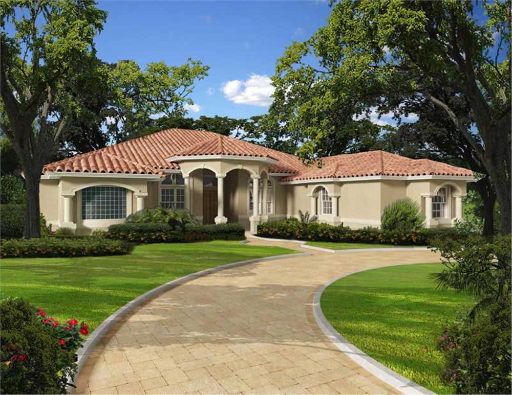Florida Style home (ThePlanCollection: Plan #107-1080)