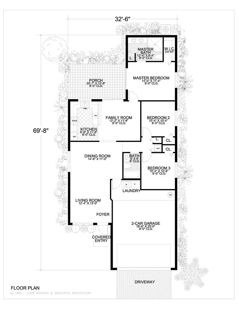 Floor Plan First Story of Mediterranean Plan #107-1118