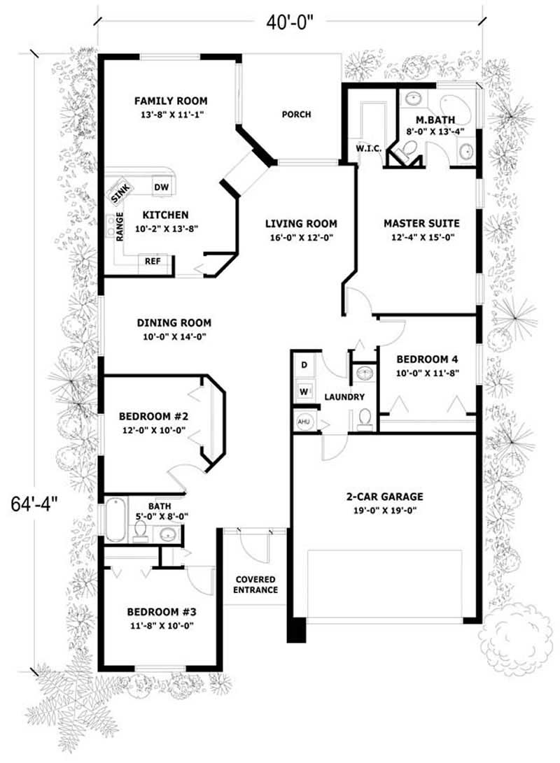 Floor Plan First Story of Mediterranean Plan #107-1131
