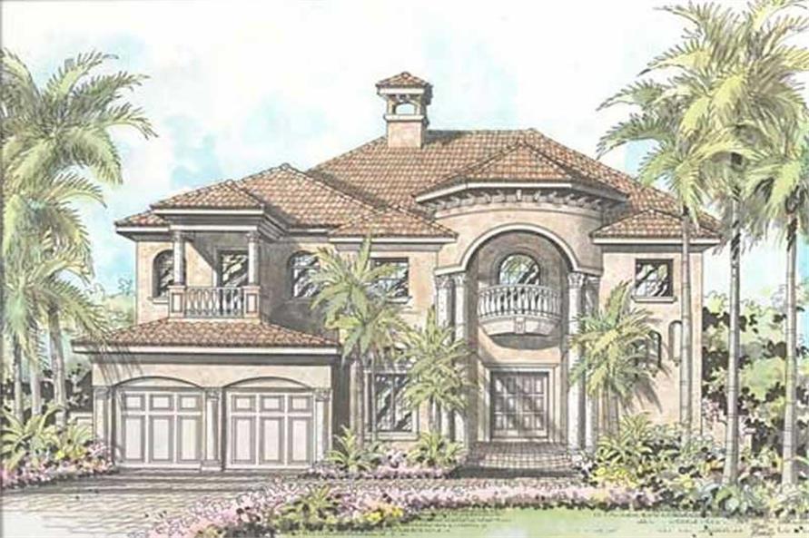 Front elevation of Coastal home (ThePlanCollection: House Plan #107-1213)