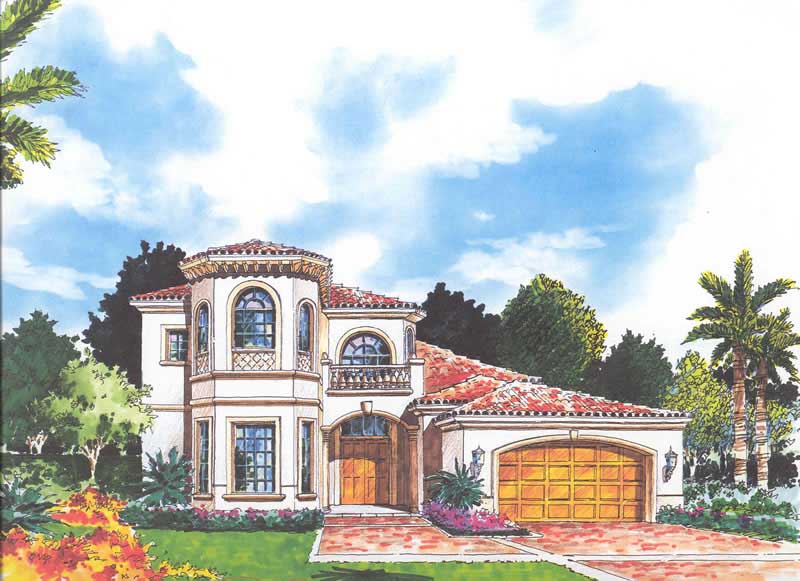 Front View of this 3-Bedroom, 3722 Sq Ft Plan - 107-1226