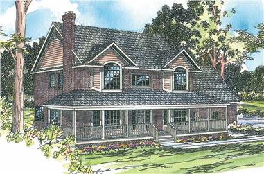 4-Bedroom, 2678 Sq Ft Country Home Plan - 108-1003 - Main Exterior