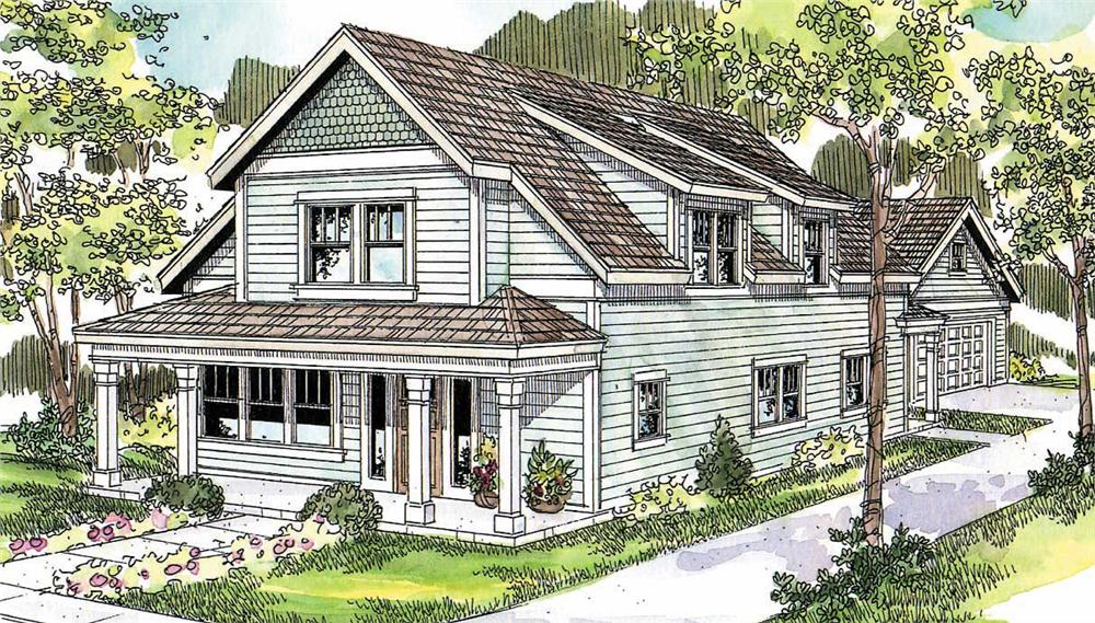 This image shows the Country Style of the house plans.