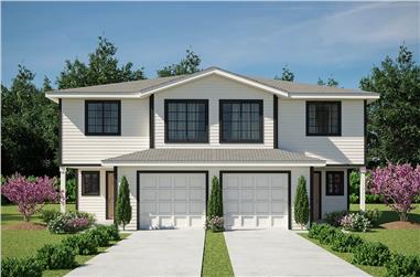 8-Bedroom, 2568 Sq Ft Multi-Unit House Plan - 108-1007 - Front Exterior