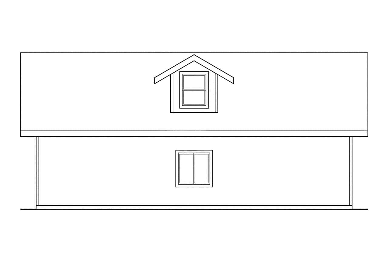 Home Plan Left Elevation of this 0-Bedroom,1200 Sq Ft Plan -108-1011