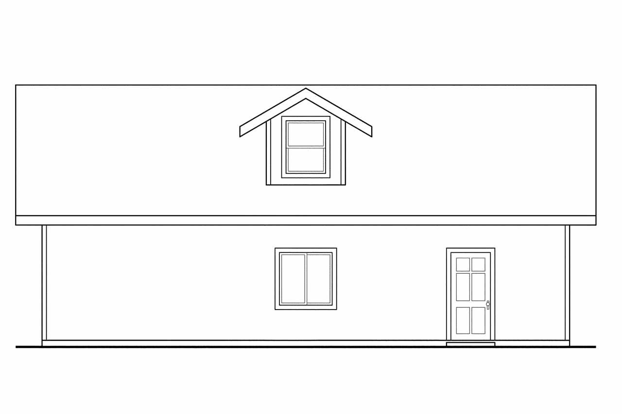 Home Plan Right Elevation of this 0-Bedroom,1200 Sq Ft Plan -108-1011