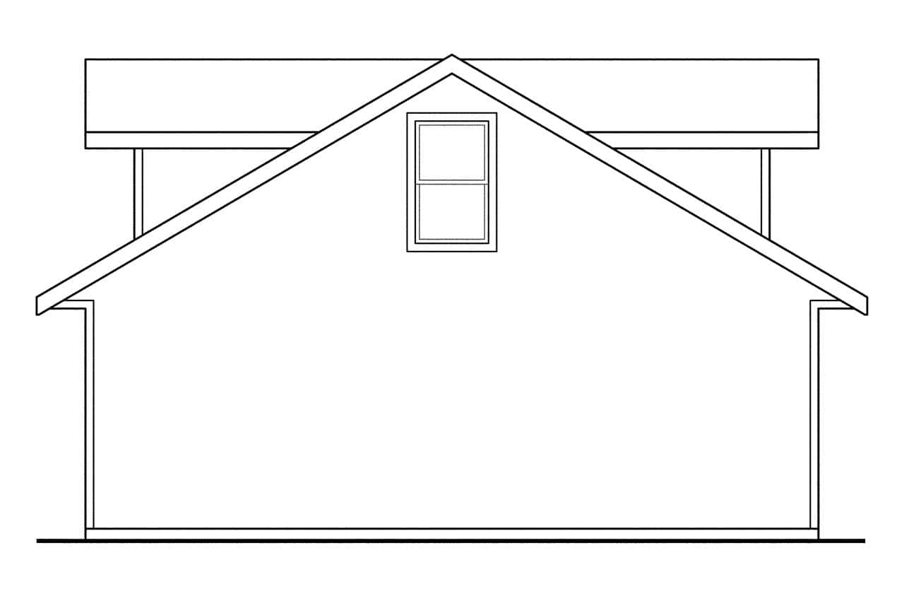 Home Plan Rear Elevation of this 0-Bedroom,1200 Sq Ft Plan -108-1011