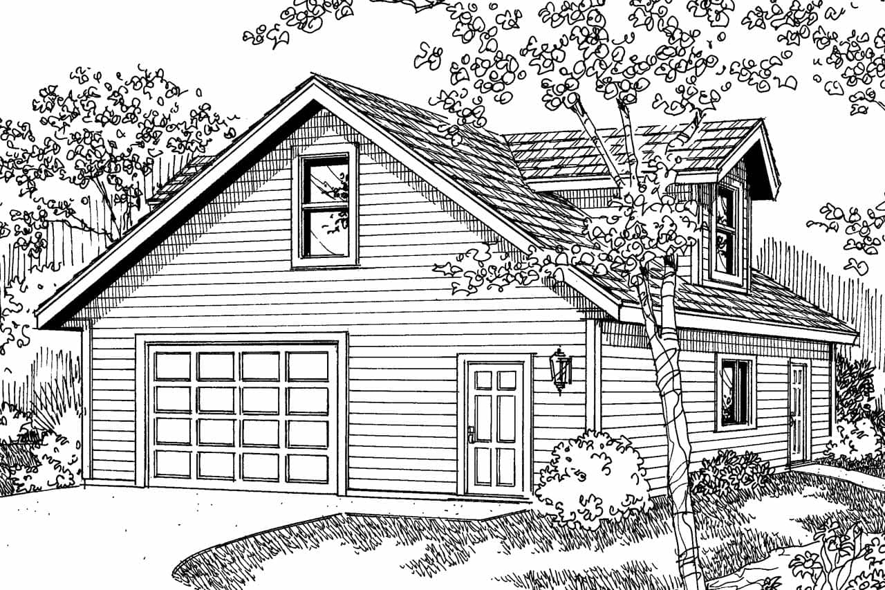 Home Plan Front Elevation of this 0-Bedroom,1200 Sq Ft Plan -108-1011