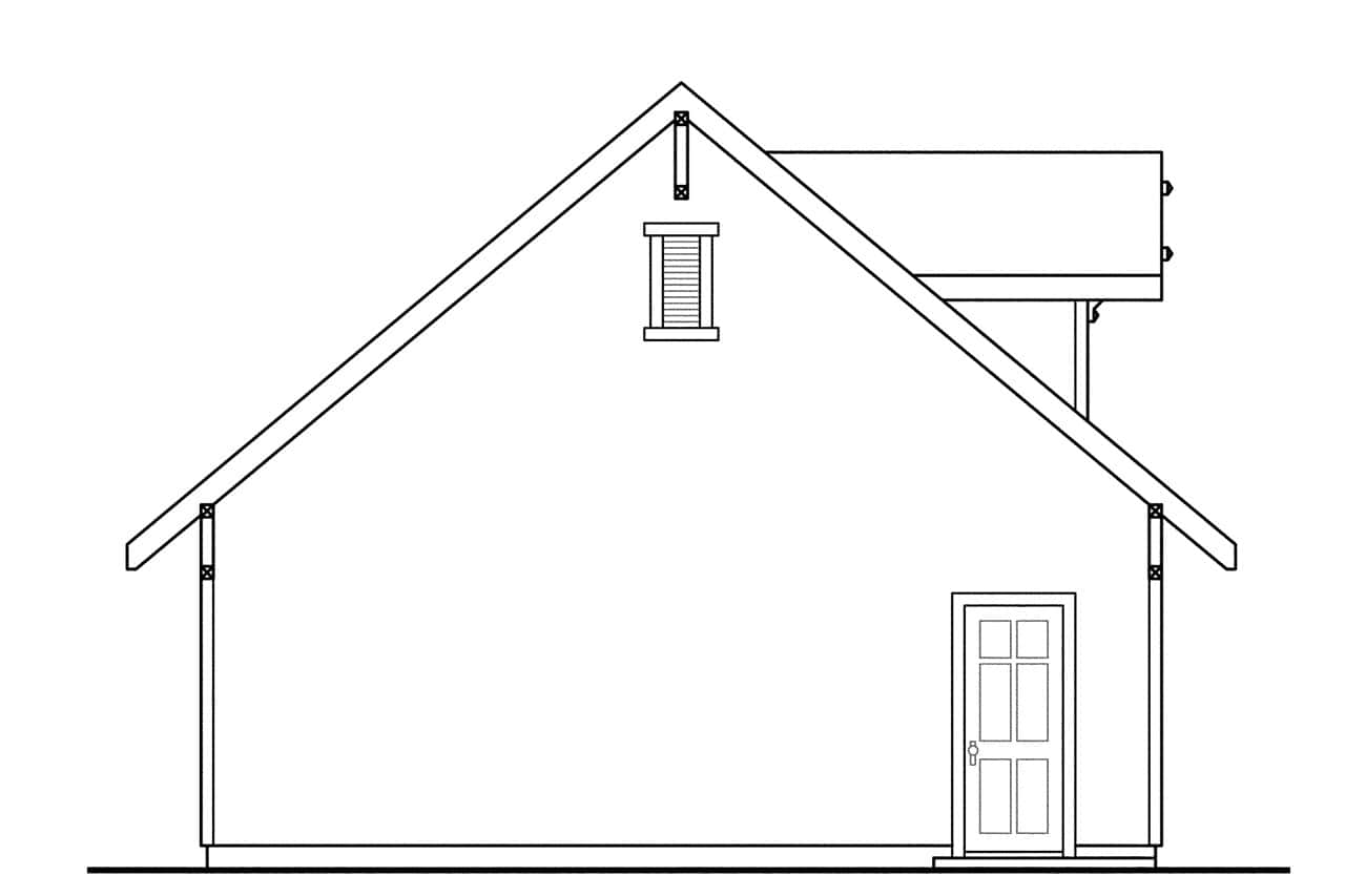 Home Plan Left Elevation of this 0-Bedroom,1 Sq Ft Plan -108-1012