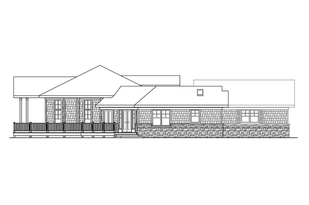 Home Plan Left Elevation of this 3-Bedroom,2827 Sq Ft Plan -108-1014