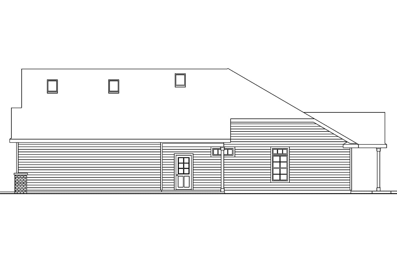 Home Plan Right Elevation of this 4-Bedroom,3369 Sq Ft Plan -108-1016