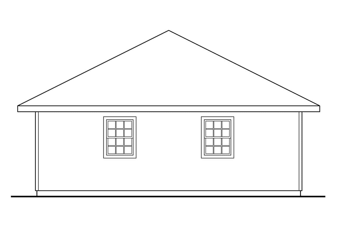 Home Plan Left Elevation of this 0-Bedroom,1500 Sq Ft Plan -108-1022