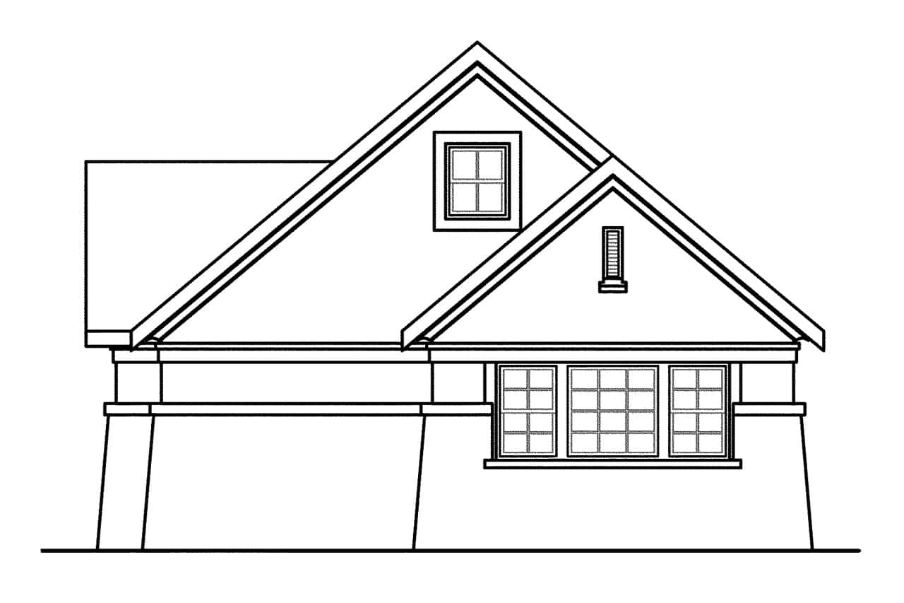 Home Plan Right Elevation of this 0-Bedroom,1455 Sq Ft Plan -108-1023