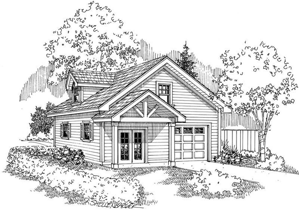 This image shows the garage style of the house plans.
