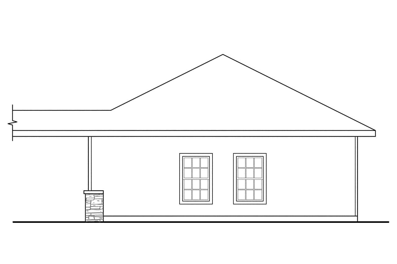 Home Plan Right Elevation of this 0-Bedroom,1500 Sq Ft Plan -108-1036
