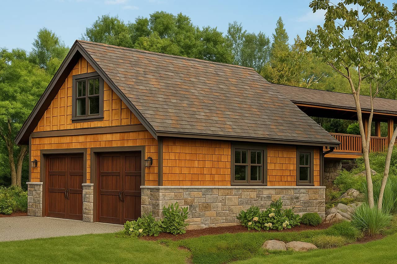 Front elevation of Garage home (ThePlanCollection: House Plan #108-1038)