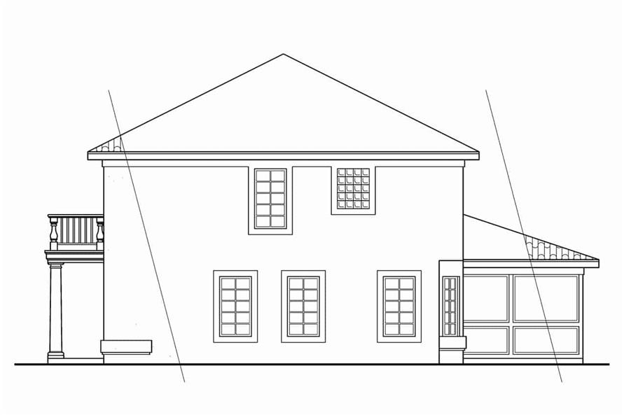 108-1040: Home Plan Right Elevation