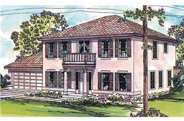3-Bedroom, 1992 Sq Ft Florida Style House - Plan #108-1040 - Front Exterior