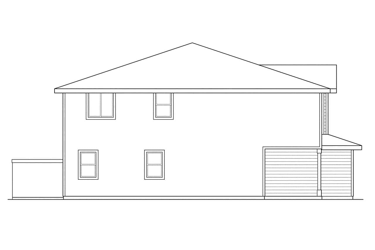Home Plan Left Elevation of this 8-Bedroom,2982 Sq Ft Plan -108-1047