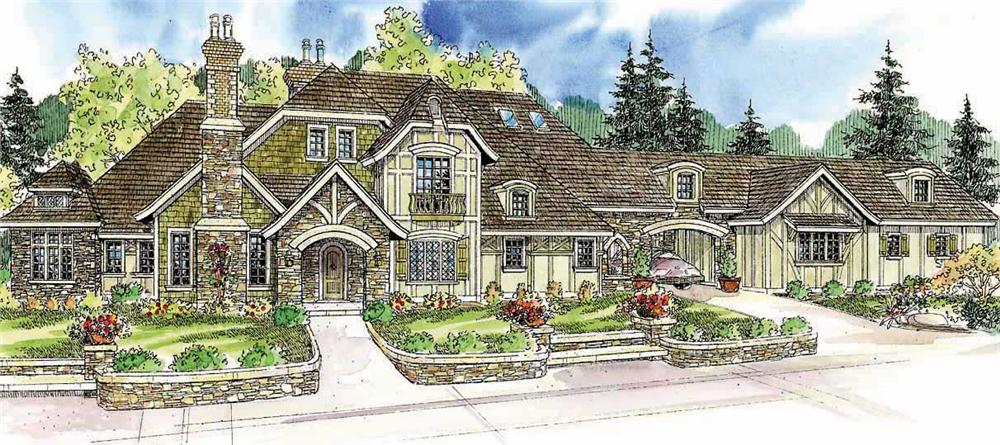 This is a colored image of these Chateau Homeplans.
