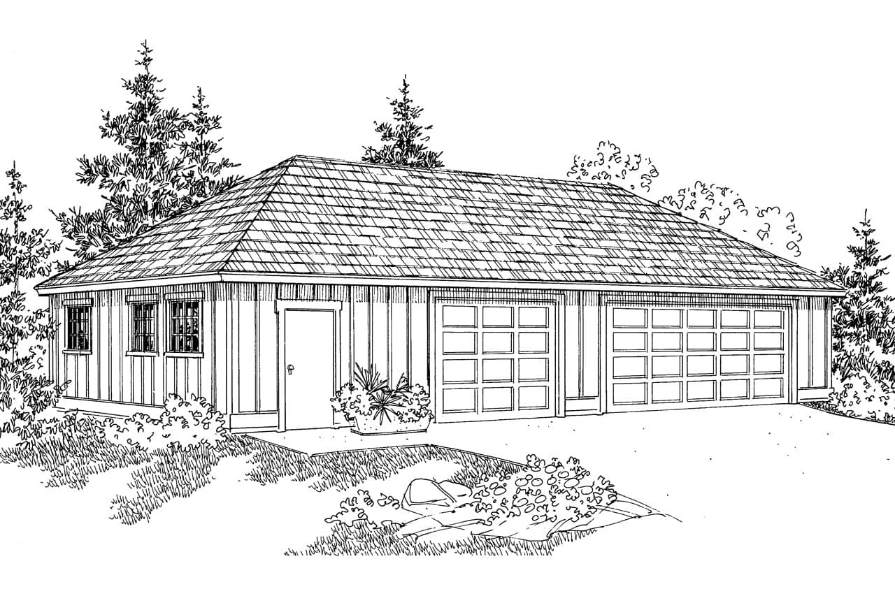 Front View of this 0-Bedroom,1536 Sq Ft Plan -108-1051