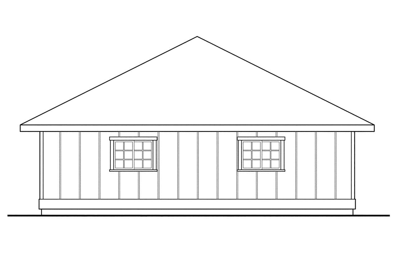 Home Plan Right Elevation of this 0-Bedroom,1536 Sq Ft Plan -108-1051
