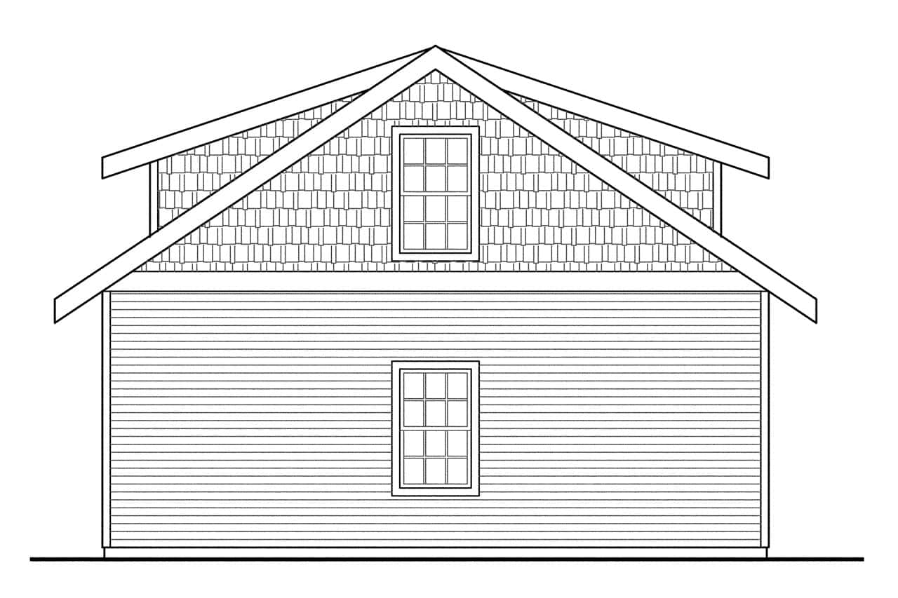 Home Plan Left Elevation of this 0-Bedroom,1 Sq Ft Plan -108-1052