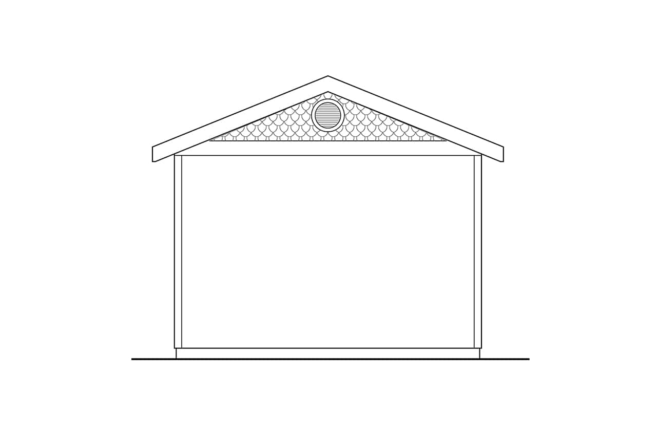 Home Plan Rear Elevation of this 0-Bedroom,392 Sq Ft Plan -108-1059