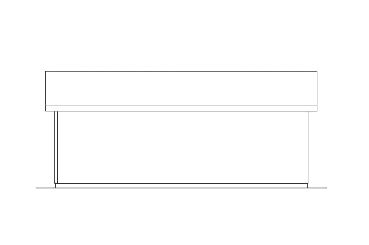 Home Plan Right Elevation of this 0-Bedroom,392 Sq Ft Plan -108-1059