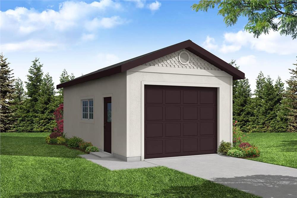 Front elevation of Garage home (ThePlanCollection: House Plan #108-1059)