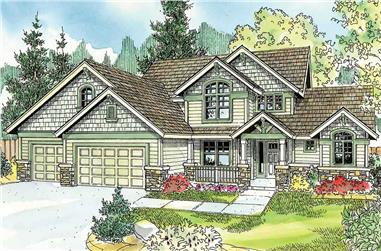 4-Bedroom, 2480 Sq Ft Country House Plan - 108-1060 - Front Exterior