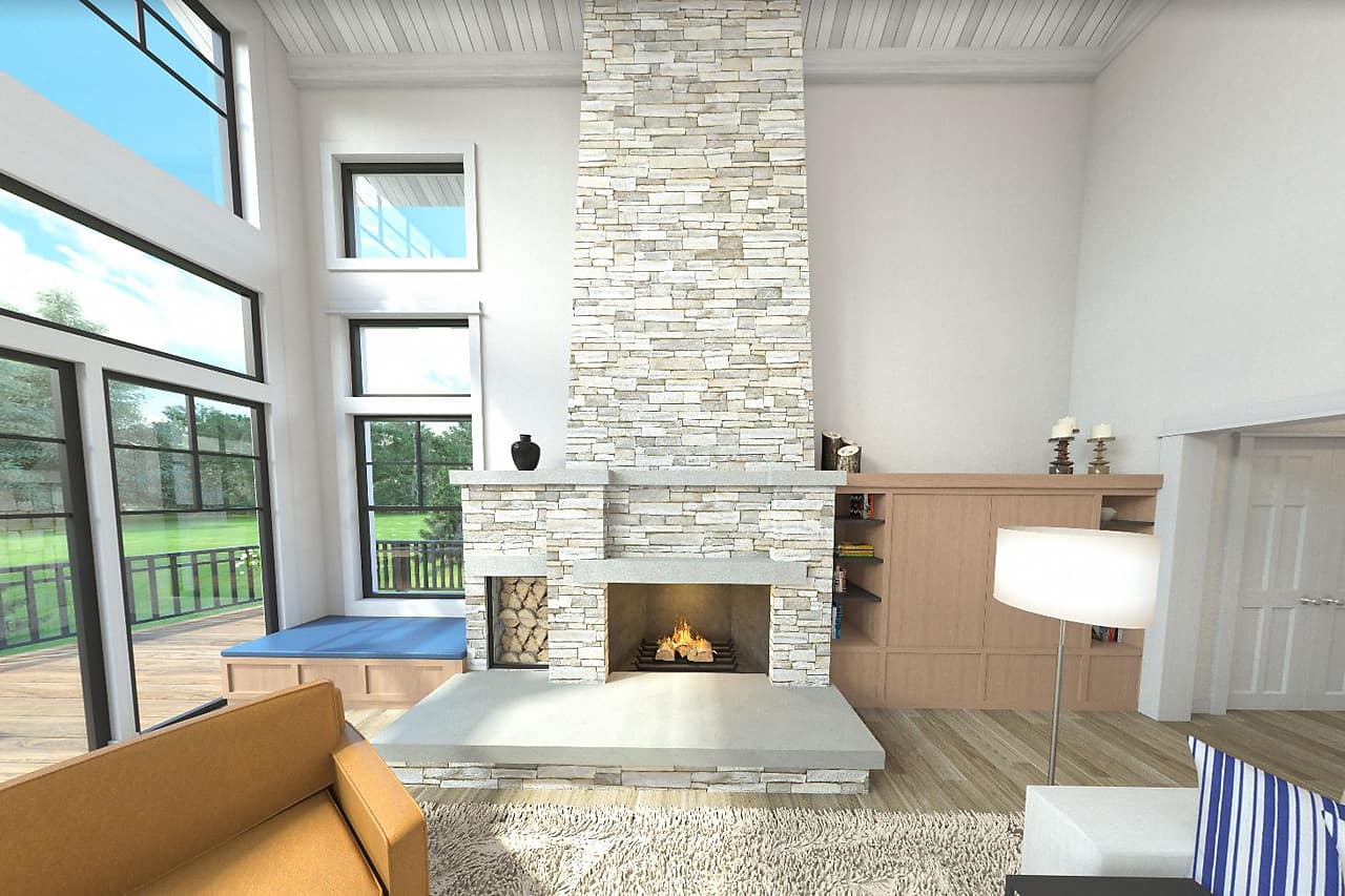Great Room: Fireplace of this 3-Bedroom,2726 Sq Ft Plan -108-1065