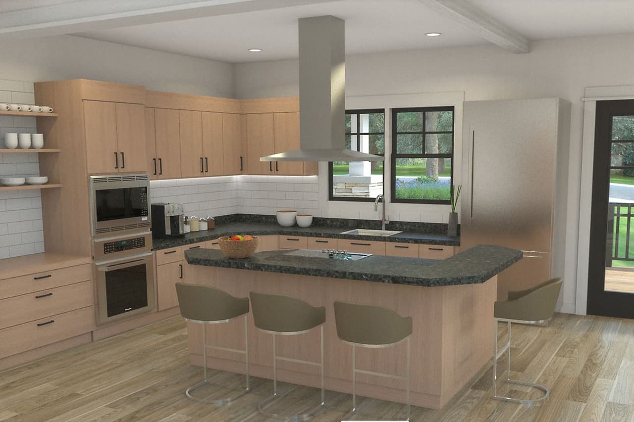 Kitchen: Kitchen Island of this 3-Bedroom,2726 Sq Ft Plan -108-1065