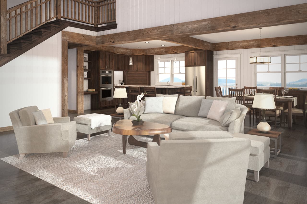 Living Room of this 3-Bedroom,2726 Sq Ft Plan -108-1065