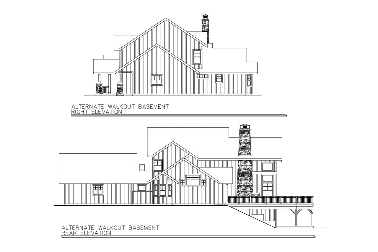 Home Plan Elevations of this 3-Bedroom,2726 Sq Ft Plan -108-1065