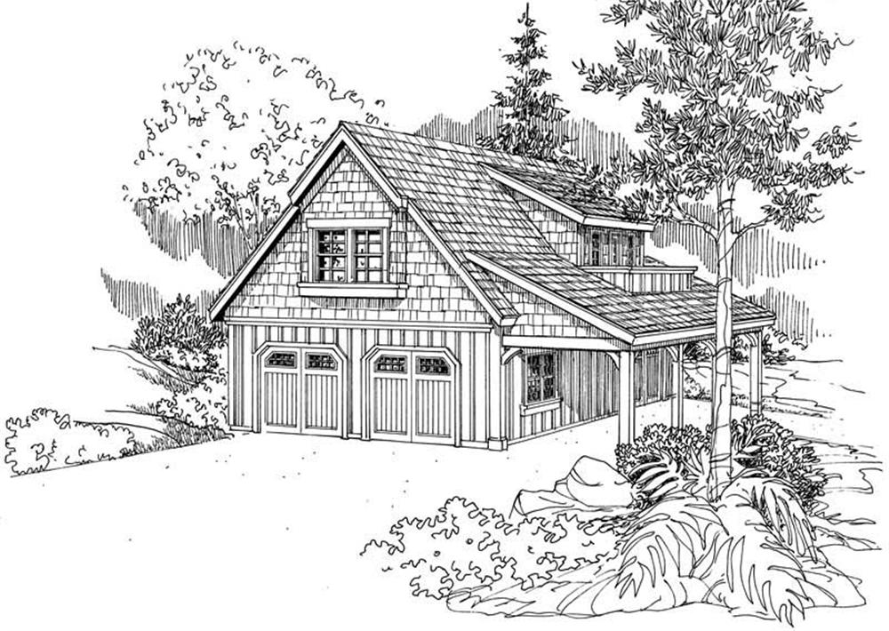 This image shows the Garage plan #108-1075.