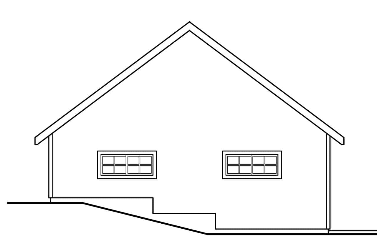 Home Plan Rear Elevation of this 0-Bedroom,1040 Sq Ft Plan -108-1082