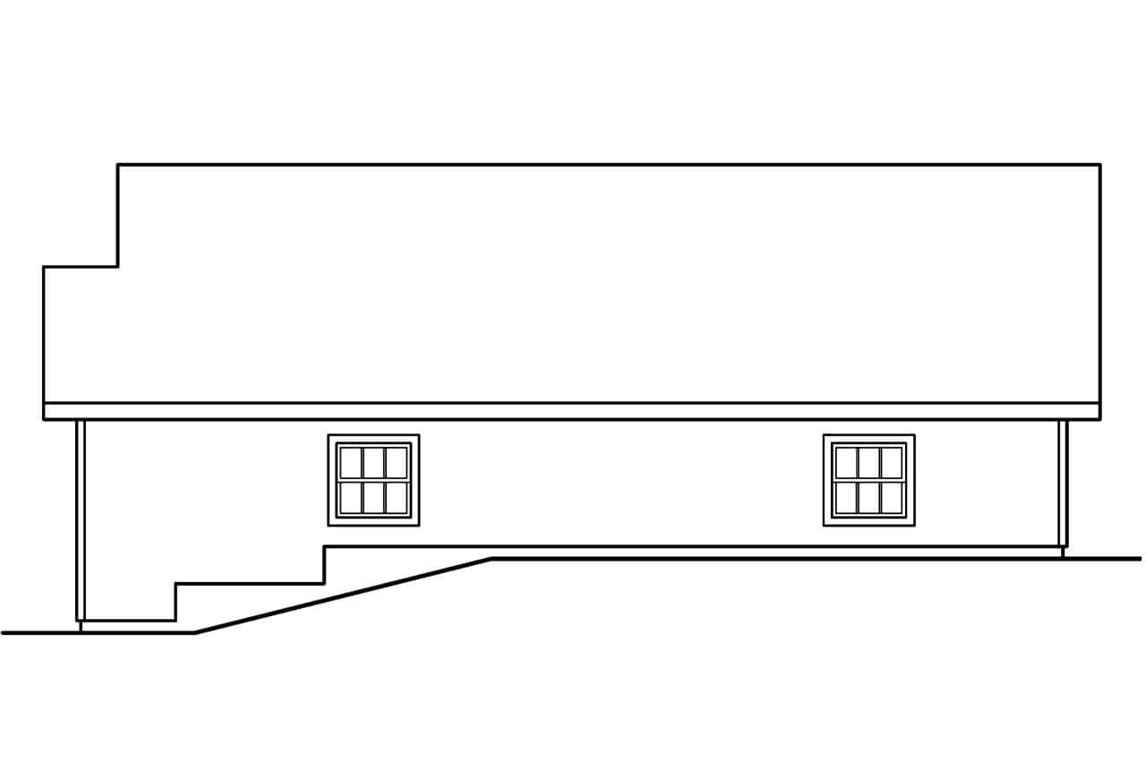 Home Plan Right Elevation of this 0-Bedroom,1040 Sq Ft Plan -108-1082