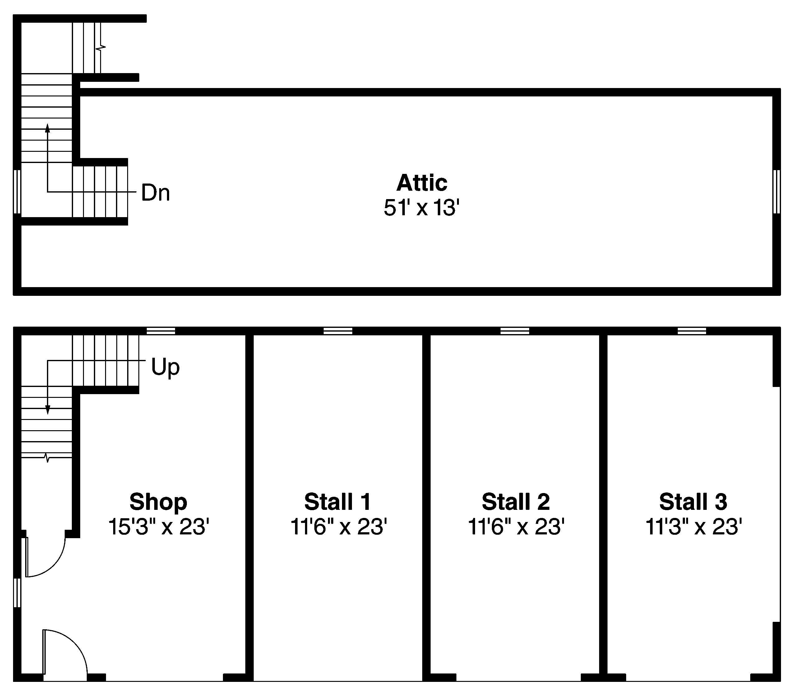Floor Plan Garage of Garage Plan #108-1088
