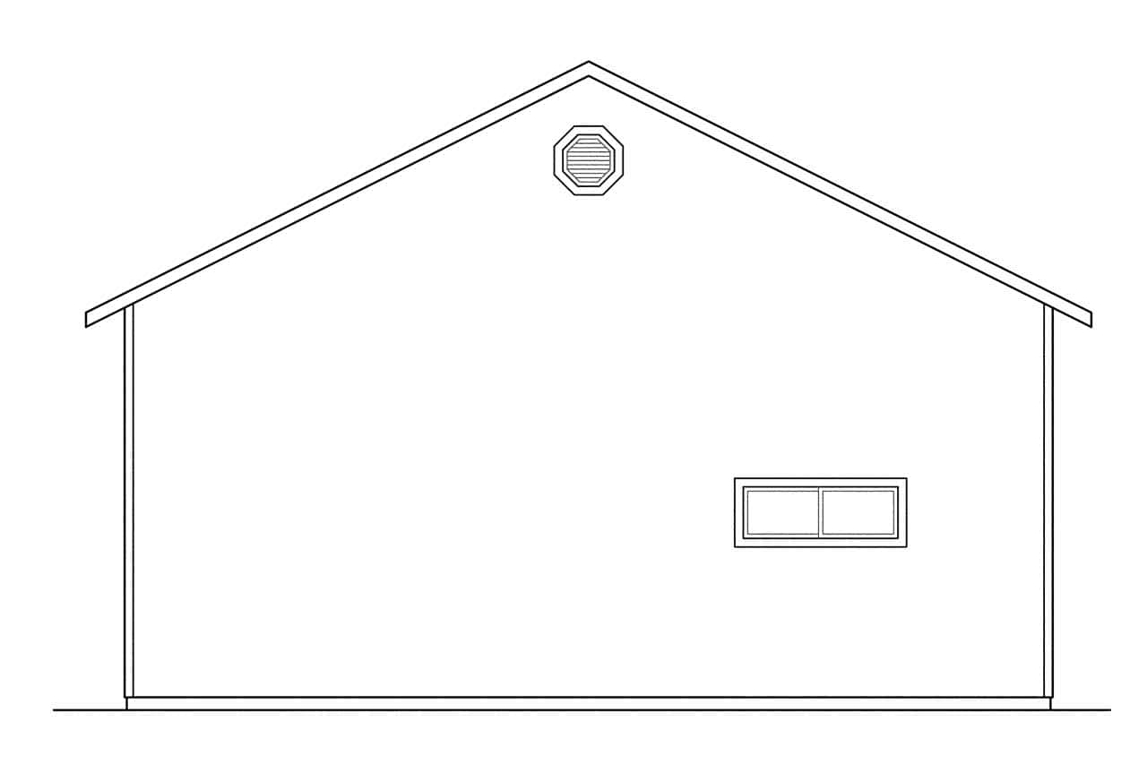 Home Plan Rear Elevation of this 0-Bedroom,1584 Sq Ft Plan -108-1100