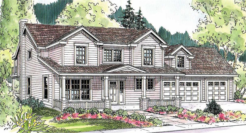 This image shows the Traditional Style of this house plans.